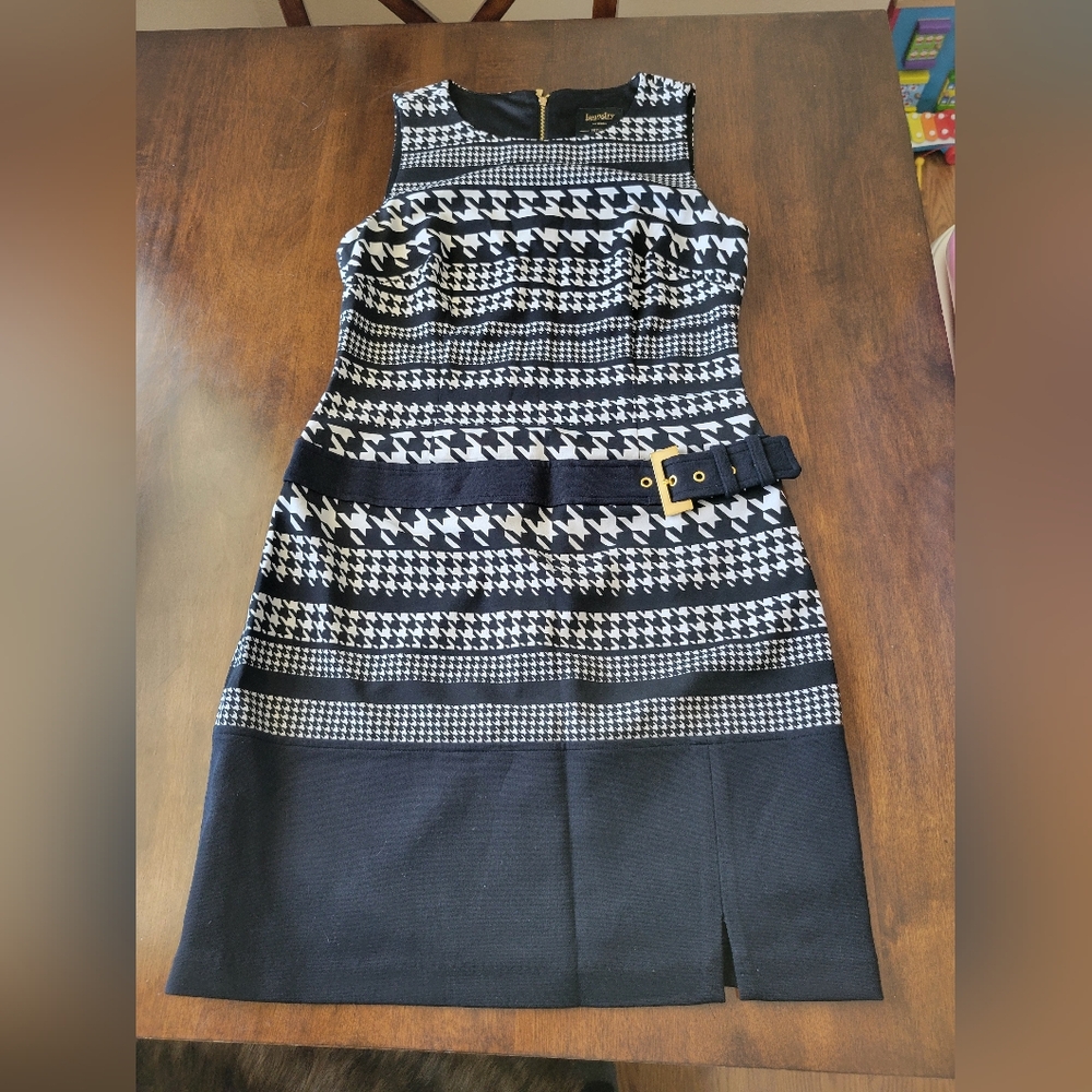 Laundry by Shelli Segal Dress Size 4P (Black & White)